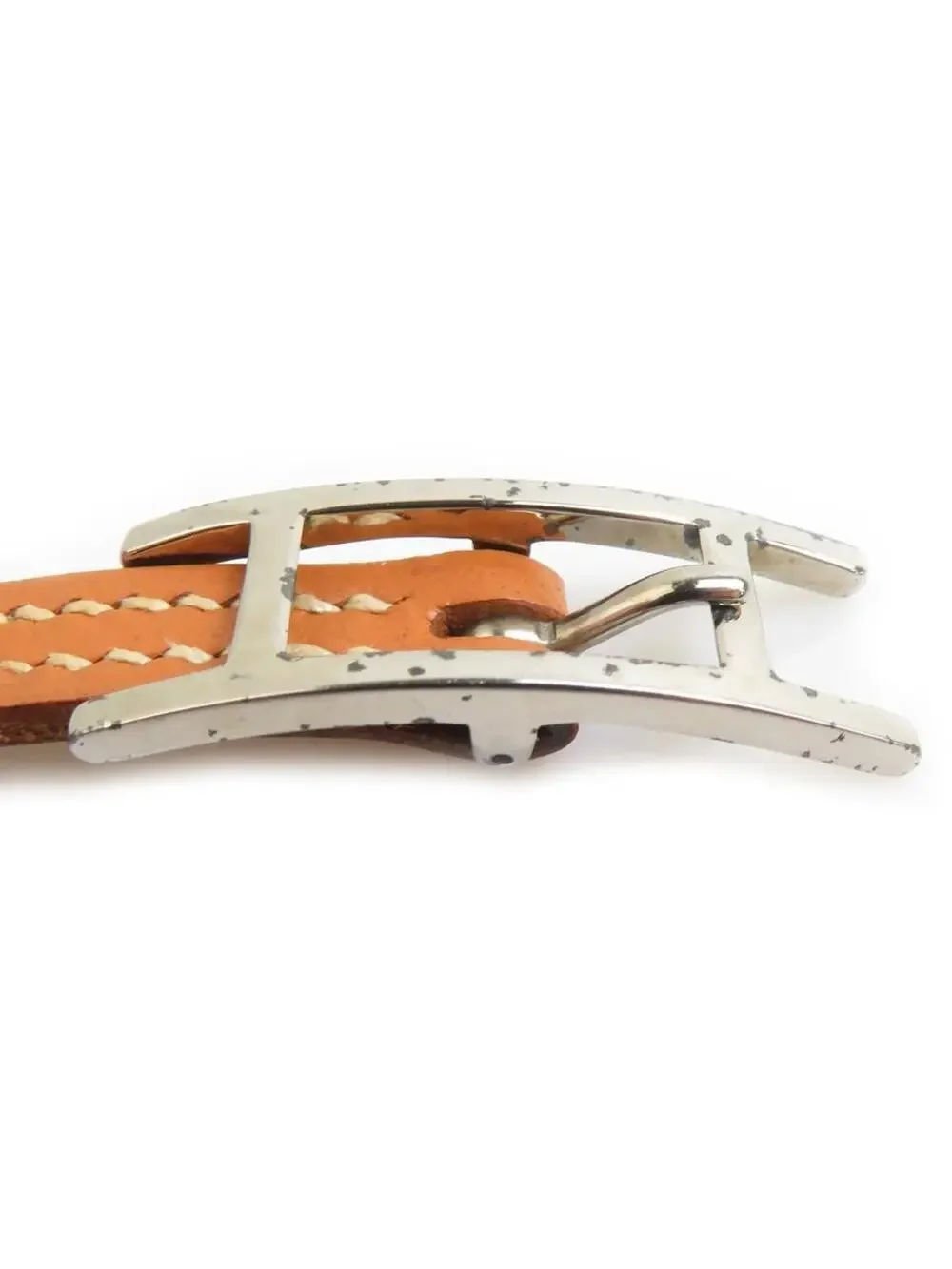 Auth Hermes Api Bracelet Brown/Silver #303129H92B